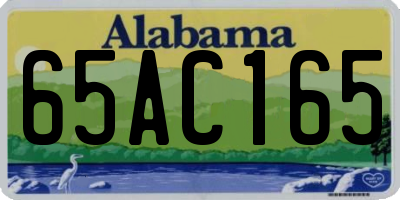 AL license plate 65AC165