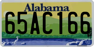 AL license plate 65AC166
