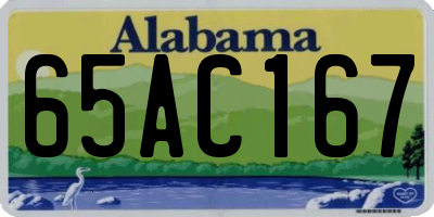 AL license plate 65AC167
