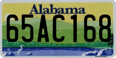 AL license plate 65AC168