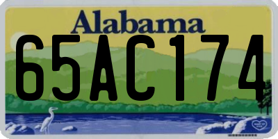 AL license plate 65AC174