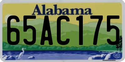 AL license plate 65AC175