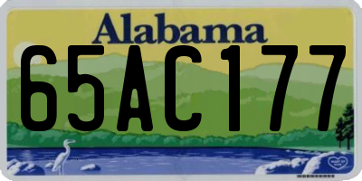 AL license plate 65AC177