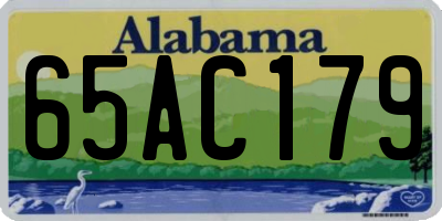 AL license plate 65AC179