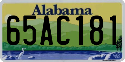 AL license plate 65AC181