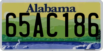 AL license plate 65AC186