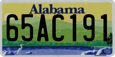 AL license plate 65AC191