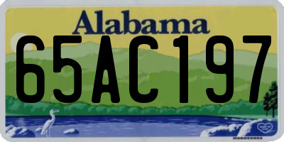 AL license plate 65AC197