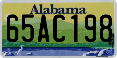 AL license plate 65AC198