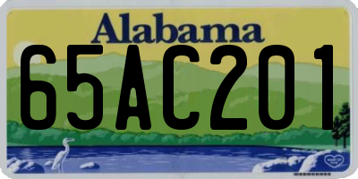 AL license plate 65AC201