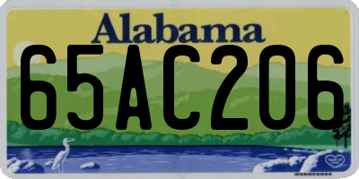 AL license plate 65AC206