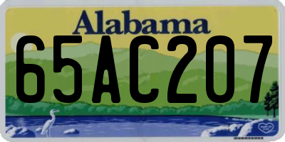 AL license plate 65AC207