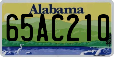 AL license plate 65AC210