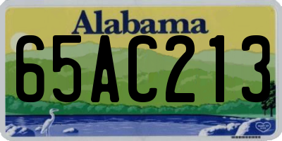 AL license plate 65AC213
