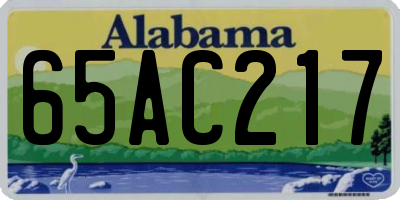 AL license plate 65AC217