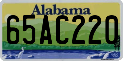 AL license plate 65AC220