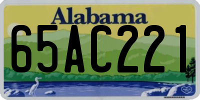 AL license plate 65AC221