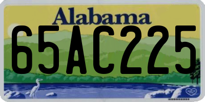 AL license plate 65AC225