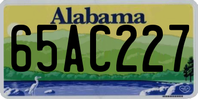 AL license plate 65AC227