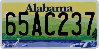 AL license plate 65AC237