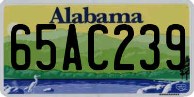 AL license plate 65AC239