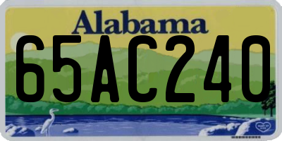 AL license plate 65AC240