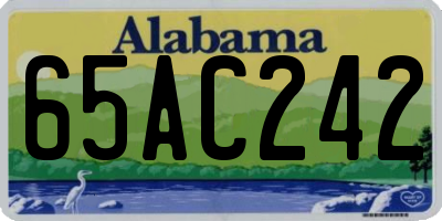 AL license plate 65AC242
