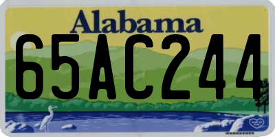 AL license plate 65AC244