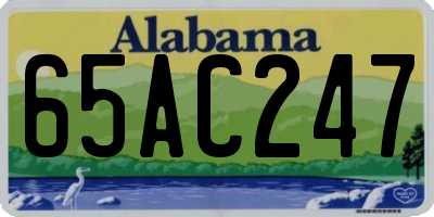 AL license plate 65AC247