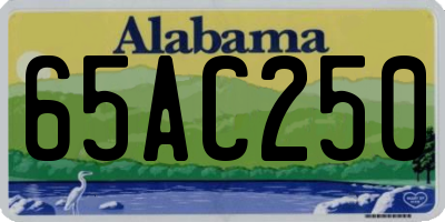 AL license plate 65AC250