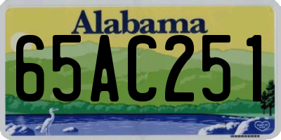AL license plate 65AC251