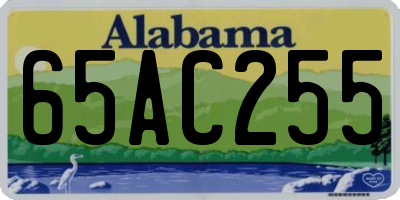 AL license plate 65AC255