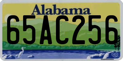 AL license plate 65AC256
