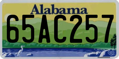 AL license plate 65AC257