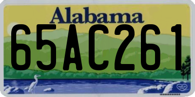 AL license plate 65AC261