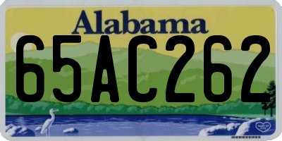 AL license plate 65AC262