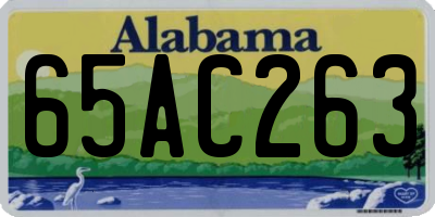 AL license plate 65AC263