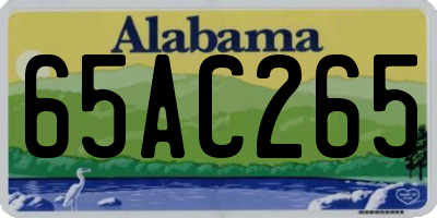 AL license plate 65AC265