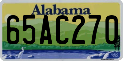 AL license plate 65AC270
