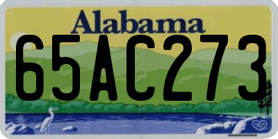 AL license plate 65AC273