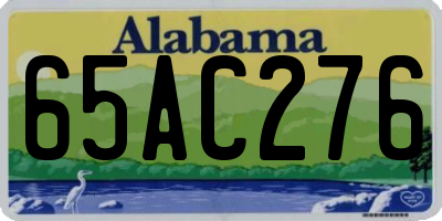 AL license plate 65AC276