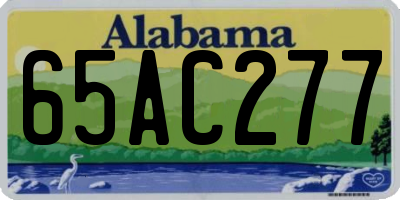 AL license plate 65AC277