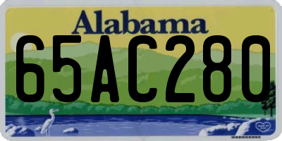 AL license plate 65AC280