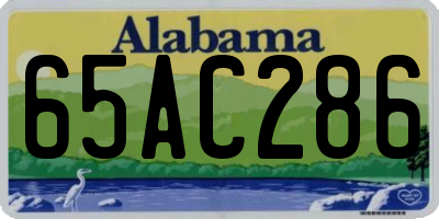 AL license plate 65AC286