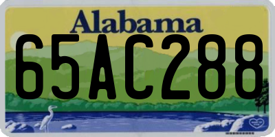 AL license plate 65AC288