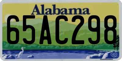 AL license plate 65AC298
