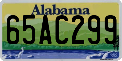 AL license plate 65AC299