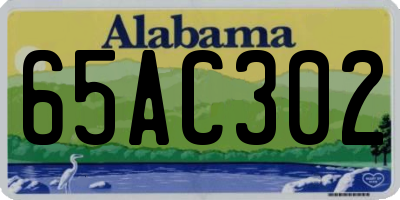 AL license plate 65AC302