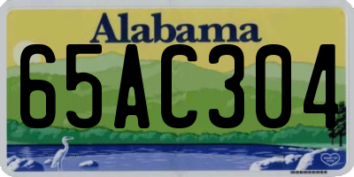 AL license plate 65AC304
