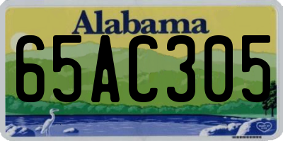 AL license plate 65AC305